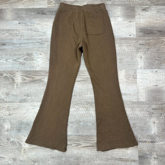 Y2K Vtg Hollister Brown Sweatpants Drawstring Waist White Leg Size M? - Picture 2 of 11